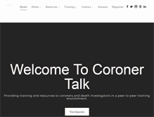 Tablet Screenshot of coronertalk.com